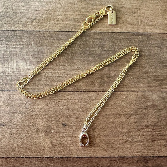 Coach Dainty Minimalist Signature C Pendant 18k/.925 Necklace - Picture 8 of 8